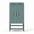 Armoire en métal gris avec étagère inférieure dimensions 180 x 90 x 45cm
