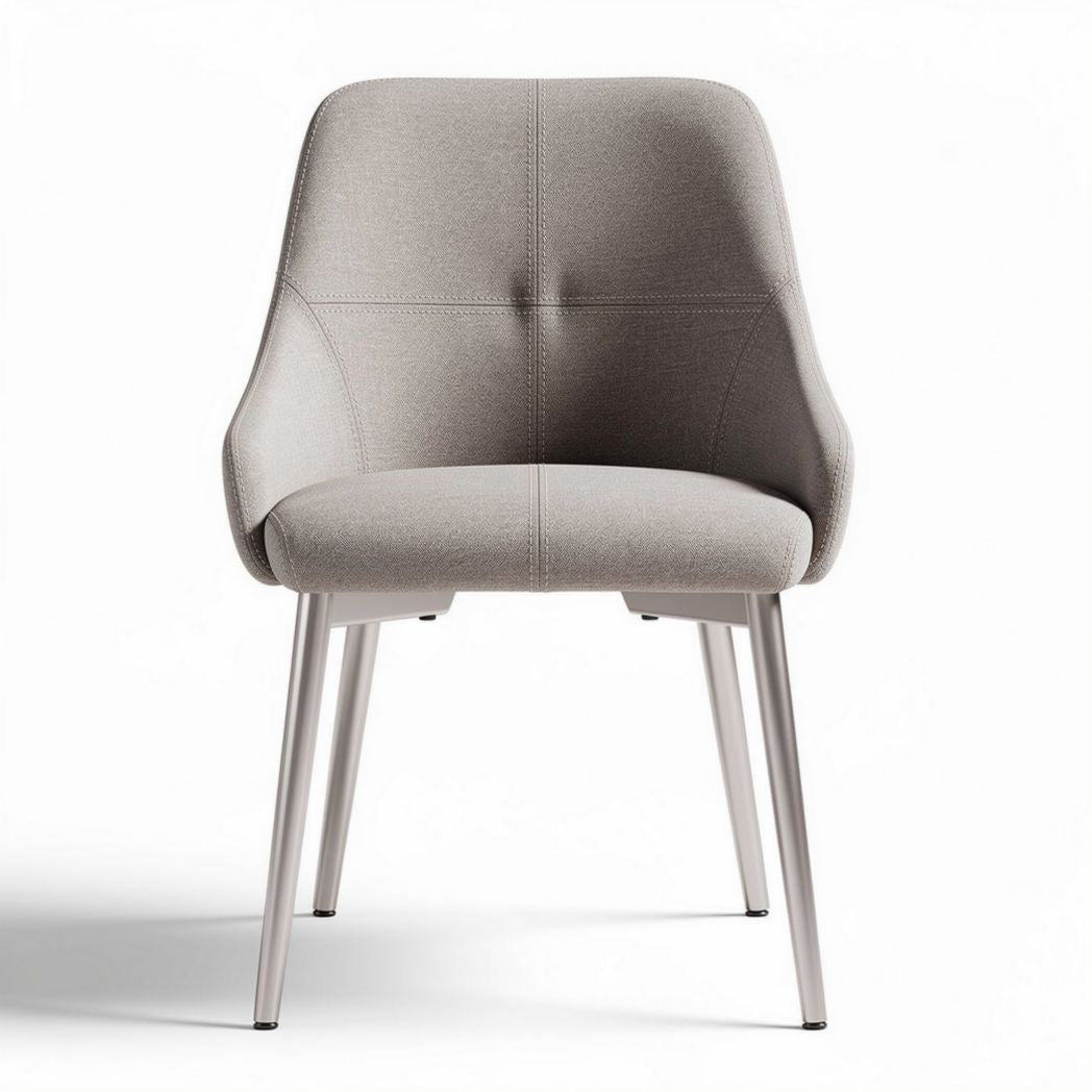 Chaise en tissu beige avec structure en métal dimensions 45 x 50 x 80cm