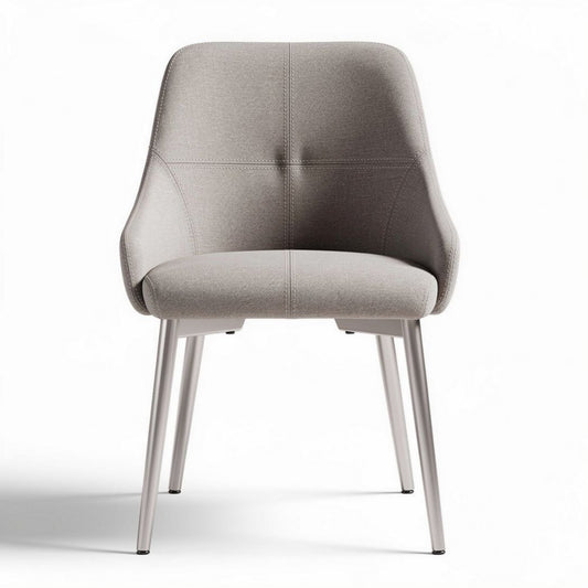 Chaise en tissu beige avec structure en métal dimensions 45 x 50 x 80cm